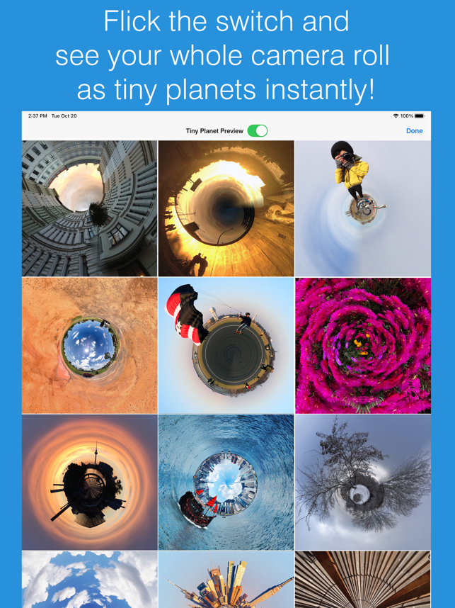 ‎Tiny Planet Photos and Video Screenshot