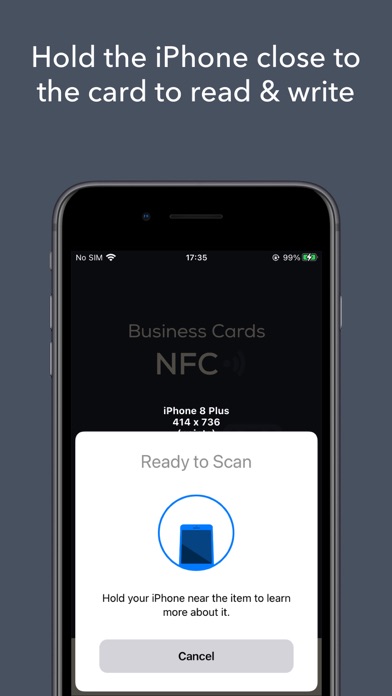 NFC Business Card - Read Write Screenshot