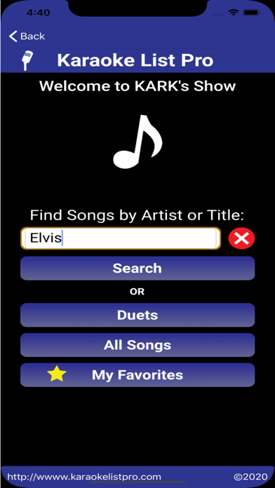 Karaoke List Pro Screenshot 2 - AppWisp.com Karaoke List Pro Screenshot 2 - AppWisp.com