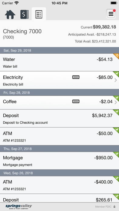 Springs Valley Bank Business Screenshot