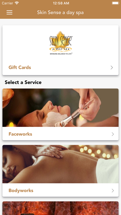 Skin Sense, a day spa Screenshot