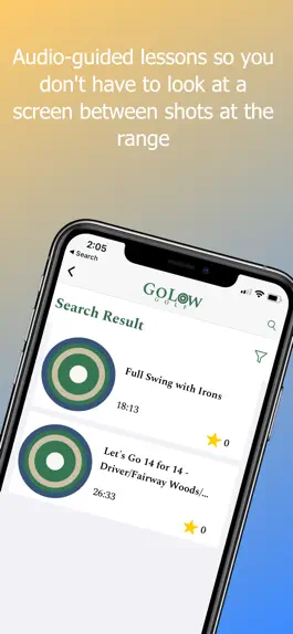 Game screenshot GoLow Golf: Audio Lessons apk