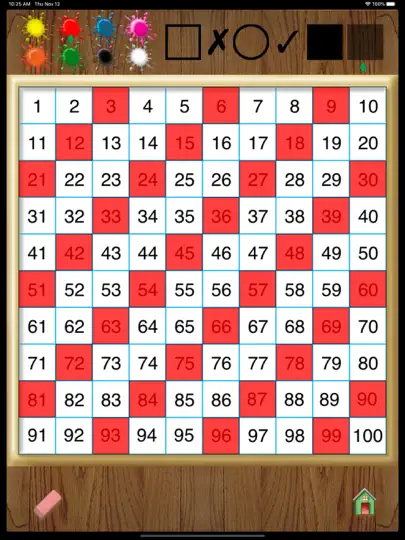 Screenshot von Hands-On Math Hundreds Chart auf dem iPhone 6