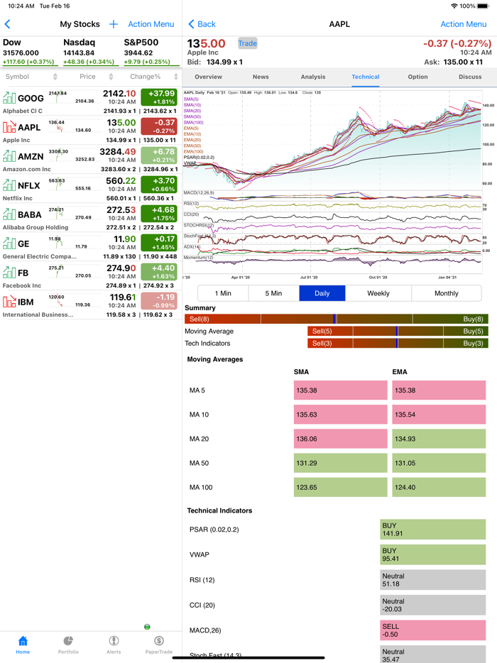 Stocks Pro  Real-time stock