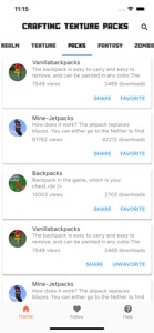 Crafting Texture Packs MCPE screenshot #2 for iPhone