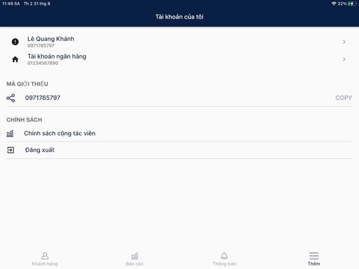 Ứng dụng đối tác PosApp