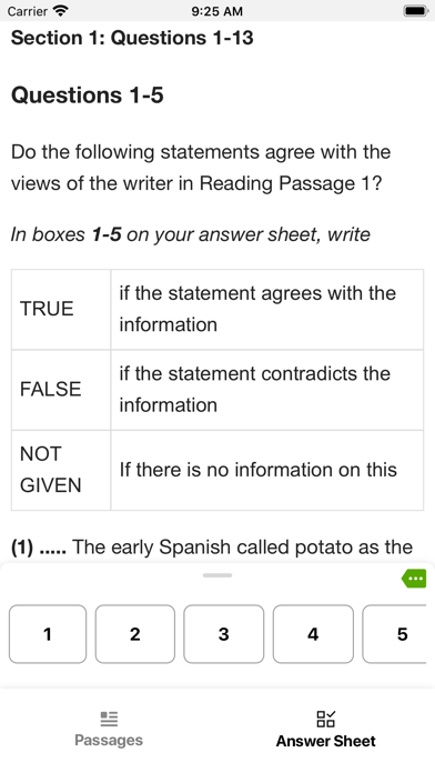 TOTAL IELTS Reading Practice Screenshot