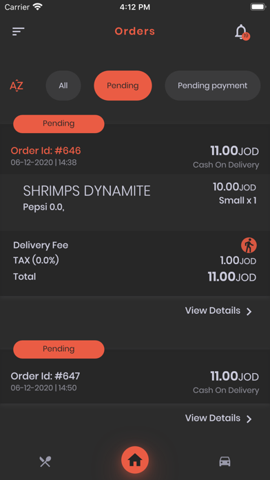 Foodlz Orders Screenshot