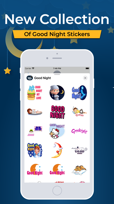 Good Night Typography Stickers Screenshot