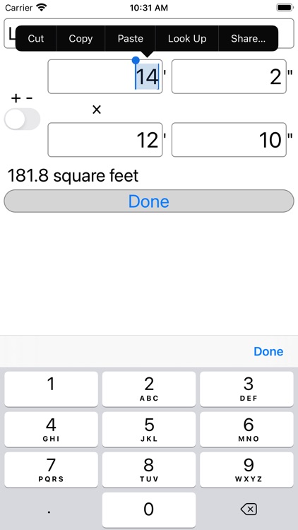 Square Feet Calculator Utility by Robert Winkelman