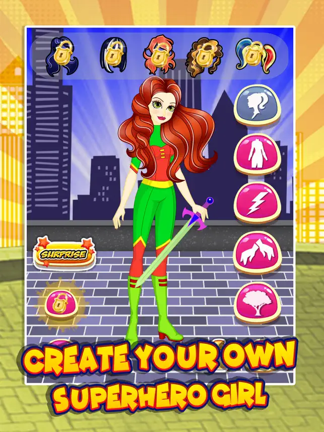 Screenshot 4 Super Hero Girls Dress Up iphone