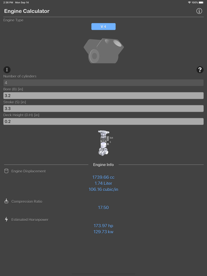 Engine Calculator Plus