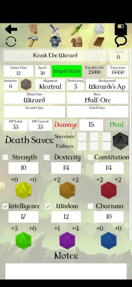 Game screenshot 5th Character Sheet mod apk
