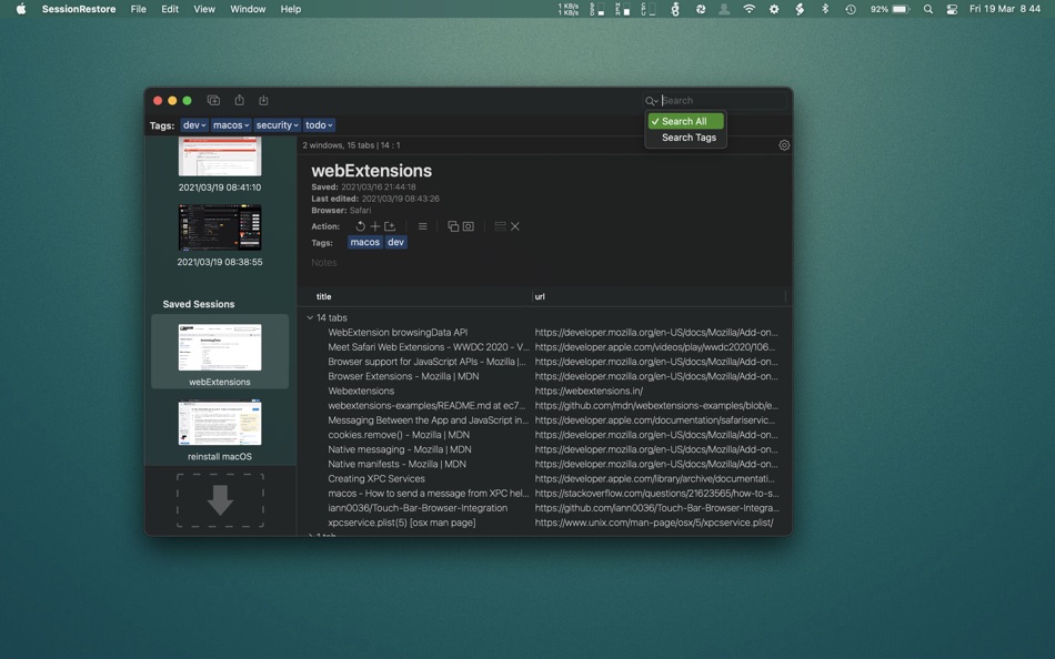 #2. SessionRestore for Safari (macOS) 由: SweetP Productions, Inc.