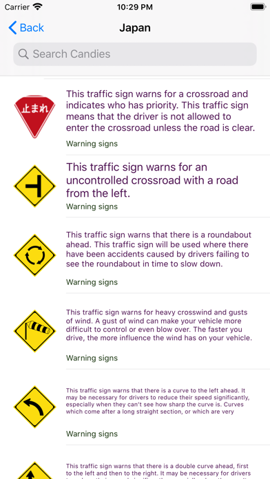 Road signs world Quiz Screenshot