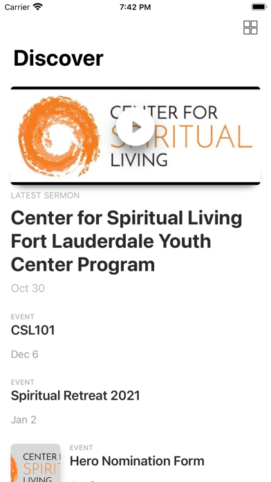 Center For Spiritual Living FL Screenshot