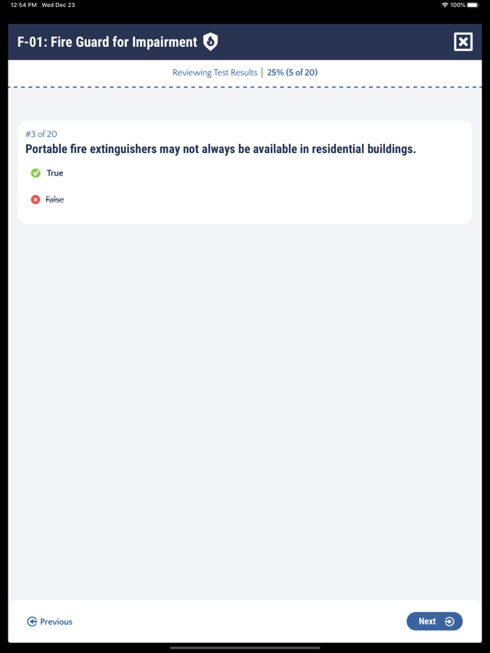 Fire Guard for Impairment F-01