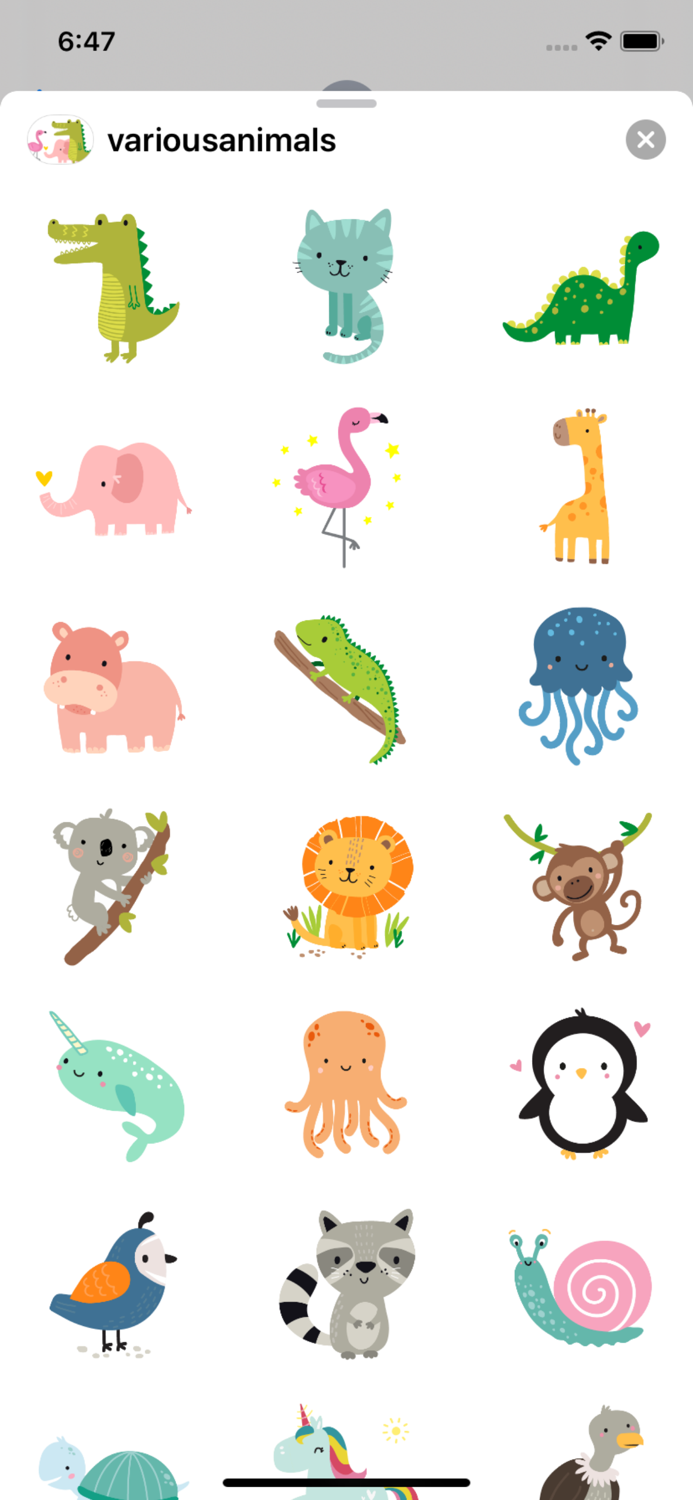 Various Animals Sticker