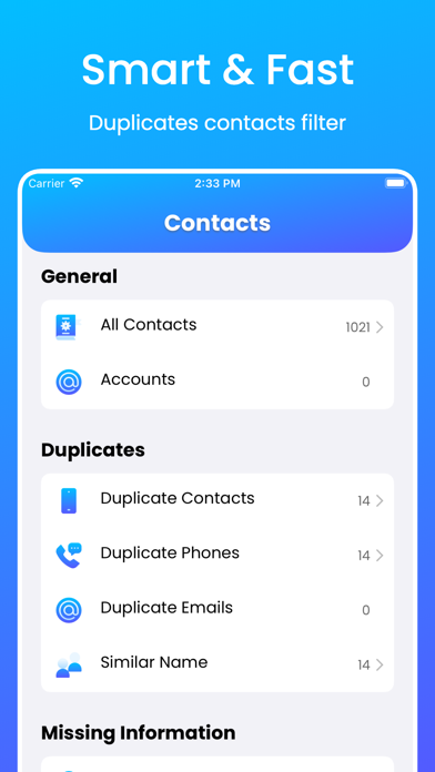 Screenshot #1 pour MCBackup - My Contact Backu‪p‬