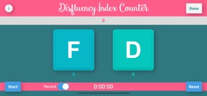 Disfluency Index Counter Plus screenshot #1 for iPhone