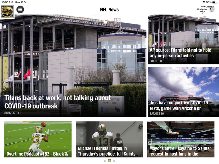 Final Play Saints News