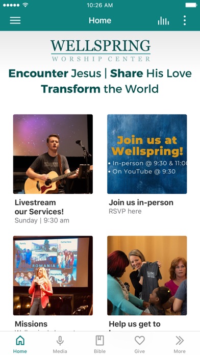 Wellspring Worship Center Screenshot