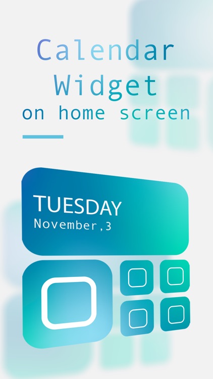 Calendar widget : Minimal