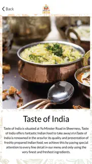 taste of india sheerness iphone screenshot 3