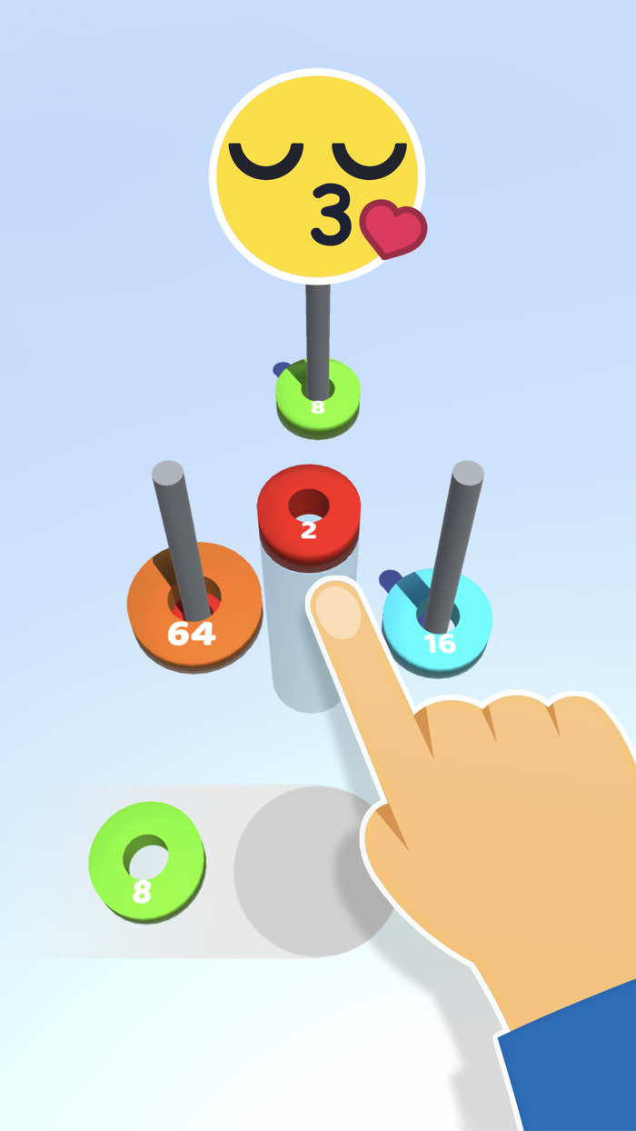 Color Ring Stack Hoop Sort