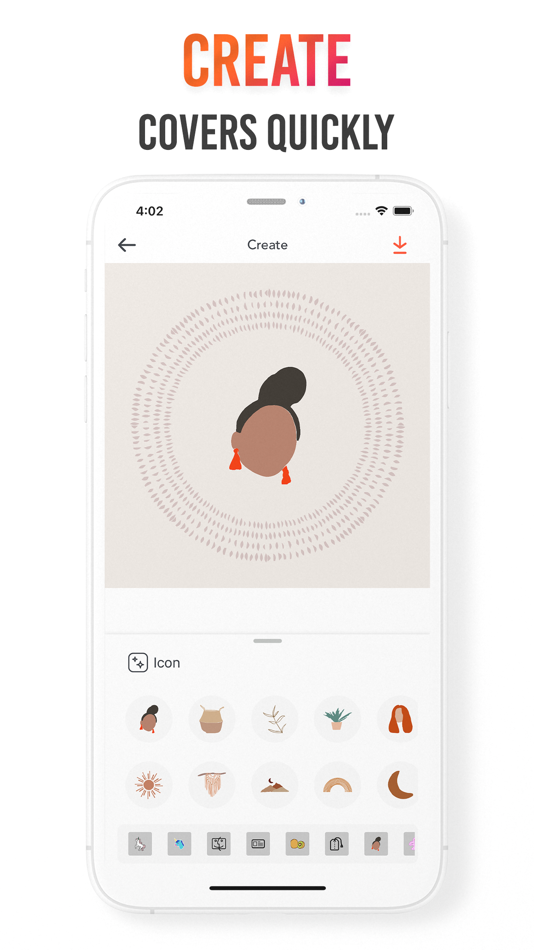 #3. Highlight Cover Maker + Icons (iOS) By: Appside