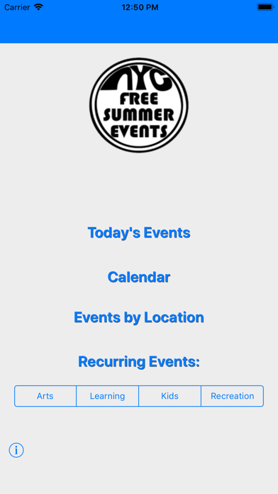 NYC Free Summer Events Screenshot