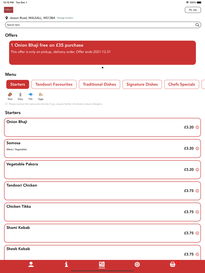 Tiffins Indian Takeaway