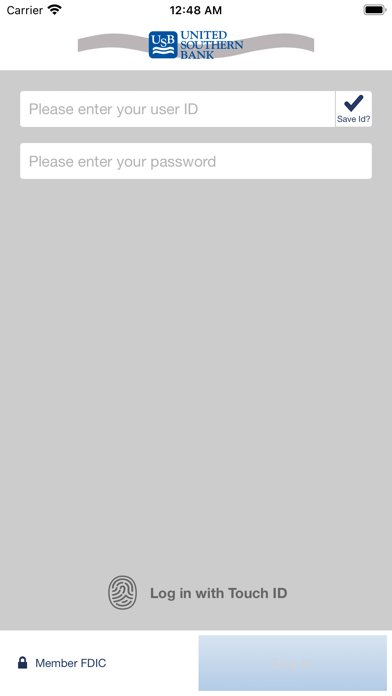 UNITED SOUTHERN BANK BUSINESS Screenshot