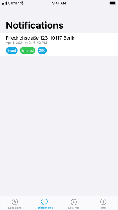 Screenshot #3 pour Locative: Geofence and Beacon