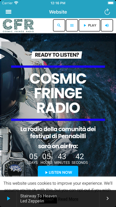 Cosmic Fringe Radio Screenshot 4 - AppWisp.com