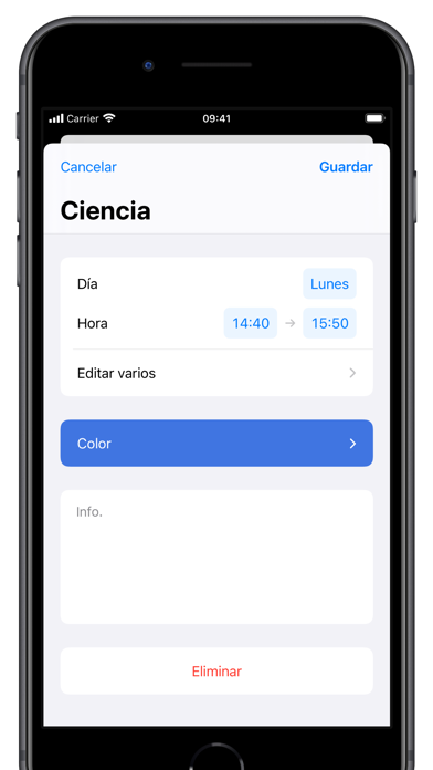 Horario de Clases iPhone screenshot 3