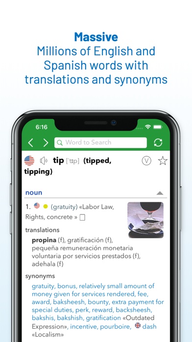 English Spanish Dictionary G. Screenshot