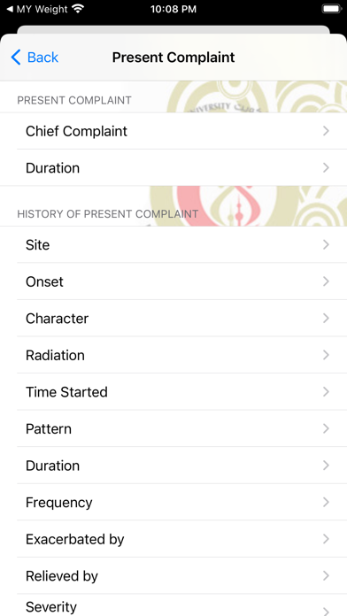 Hx Medical History Taking Screenshot