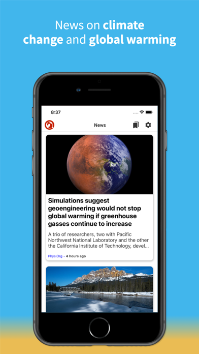 Climate Change News Screenshot