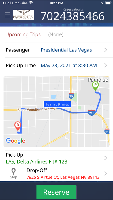 Presidential iRide Screenshot