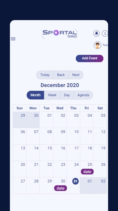 Sportal Tennis Screenshot