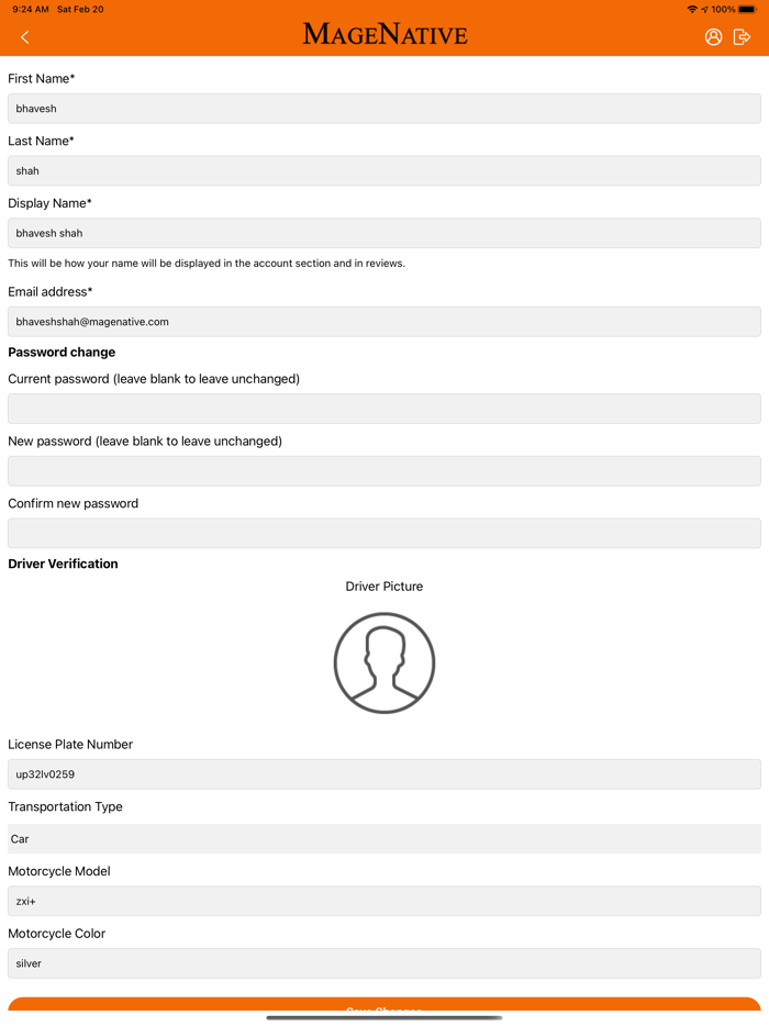 Magenative Delivery App