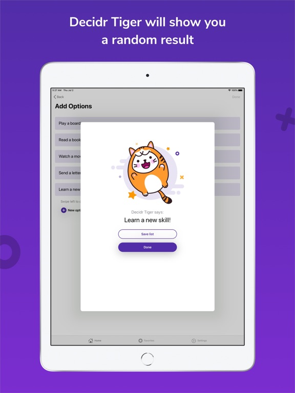 Decidr Tiger iPad screenshot 3 - Productivity app