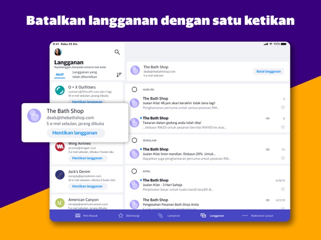 Yahoo Mail Sentiasa Teratur Di App Store