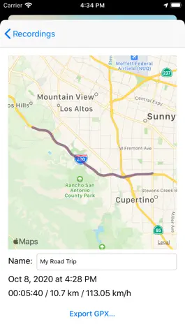 Game screenshot GPS Stone (GPX Trip Recorder) hack