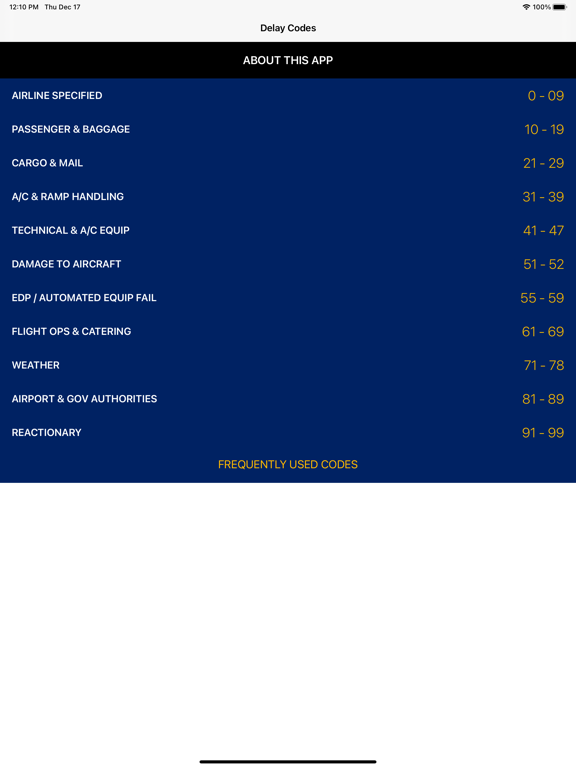 Screenshot #4 pour IATA Delay Codes