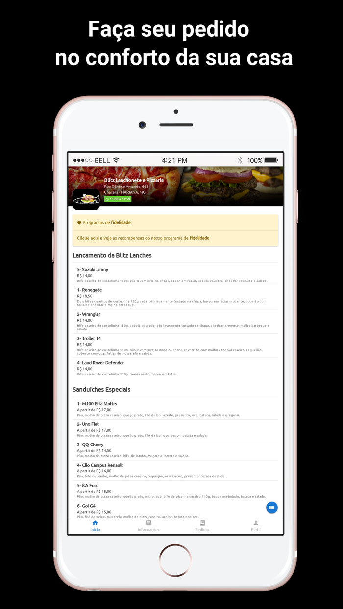 Blitz Lanchonete e Pizzaria