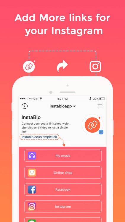 Instabio - Link in bio