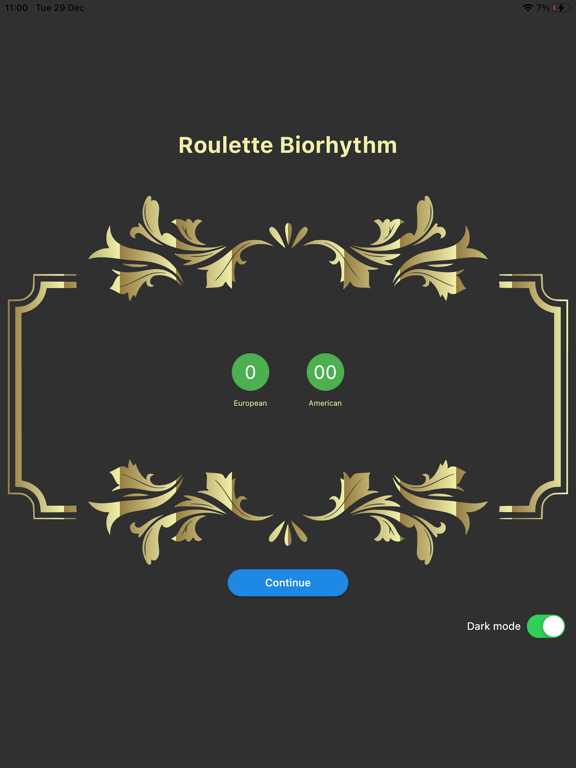 Roulette Biorhythm iPad screenshot 1 - Utilities app