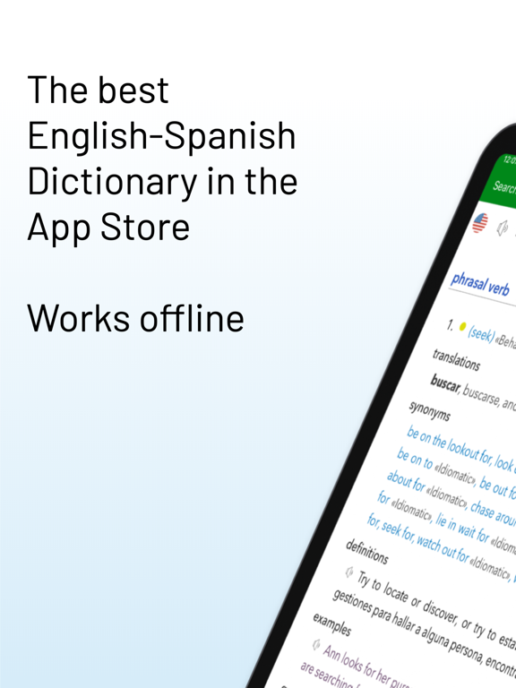 Screenshot #1 for English Spanish Dictionary G.